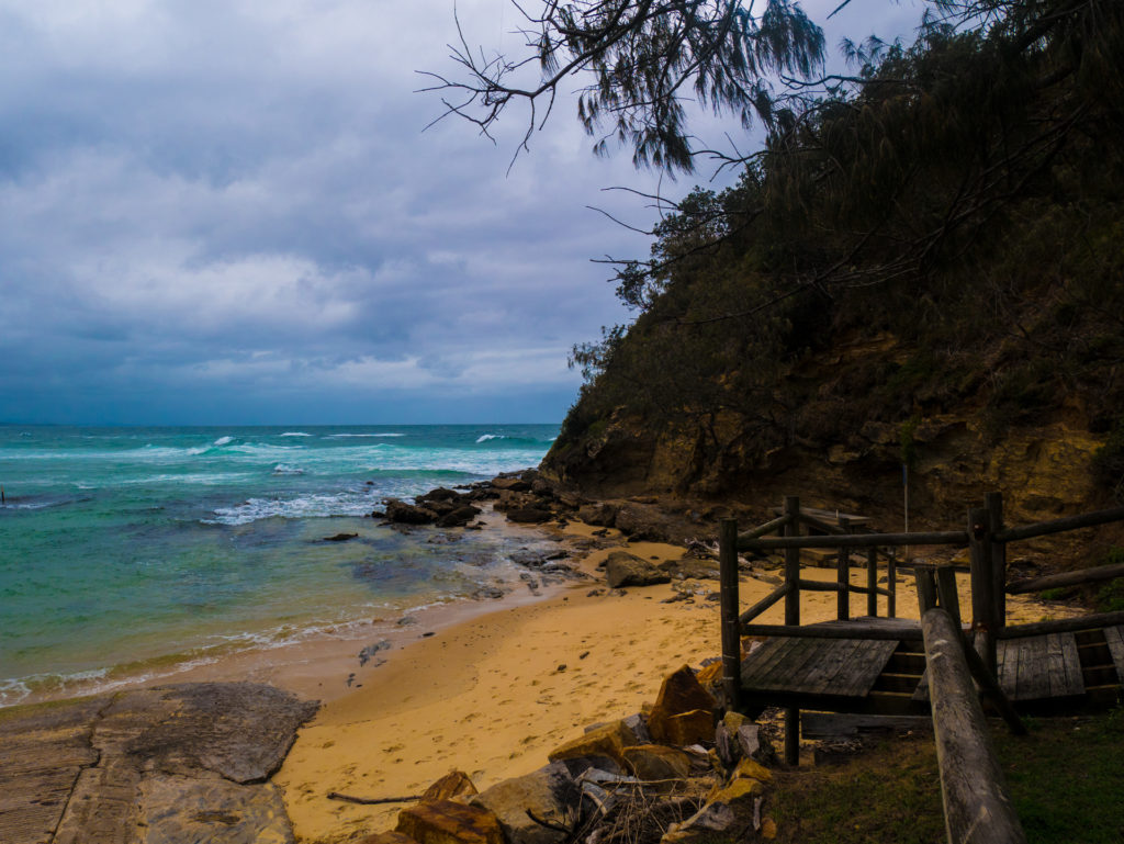 Der Shelly Beach in Nambucca ist ebenfalls wunderschön. Hier bekam ich zum ersten mal Roadtrip feeling.
