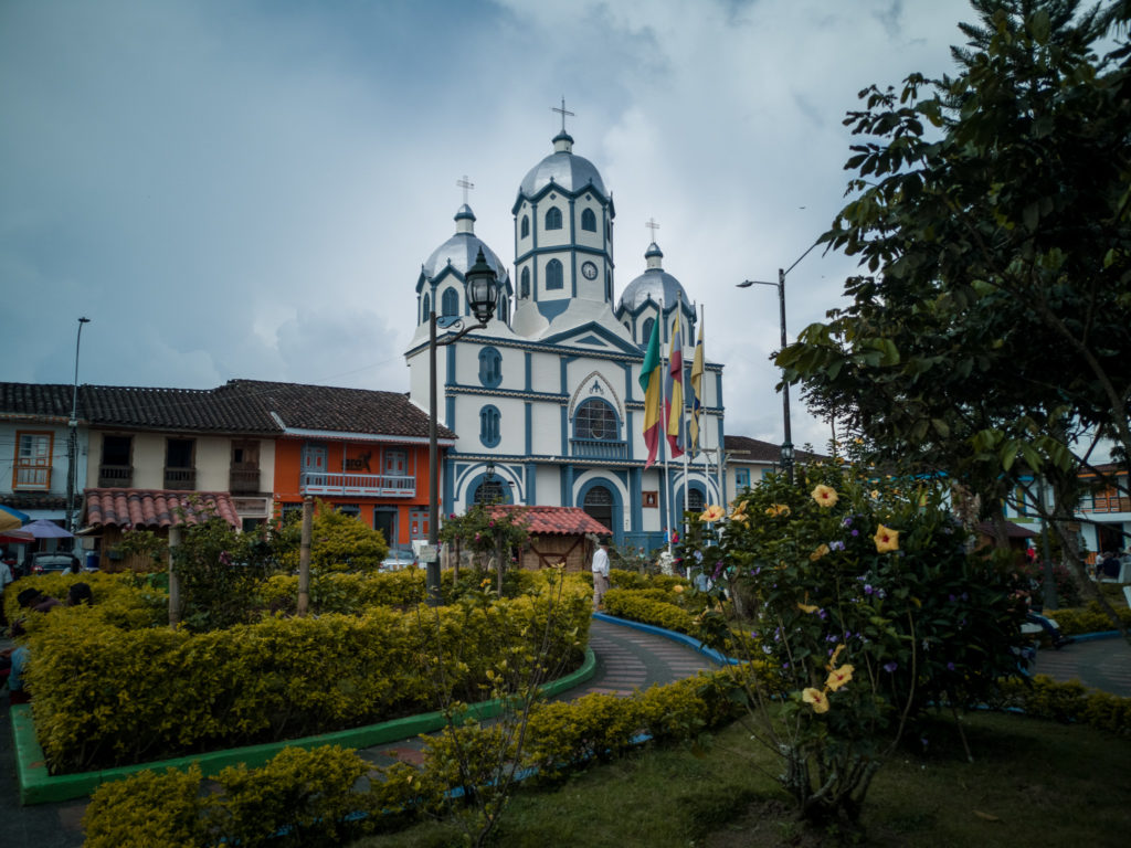 der plaza bolivar in Filandia