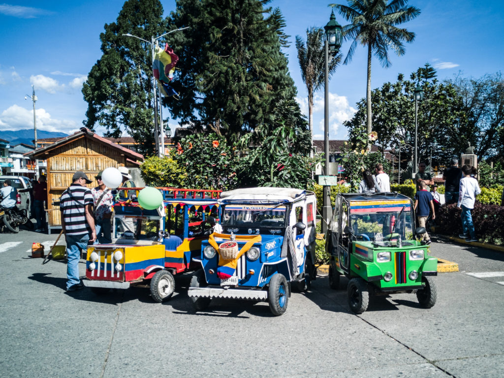 bunte mini-willys in Salento