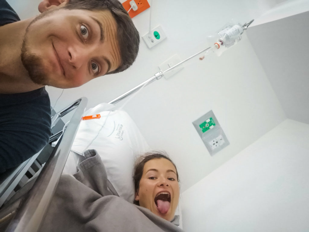 Ich habe Spaß im Krankenhaus