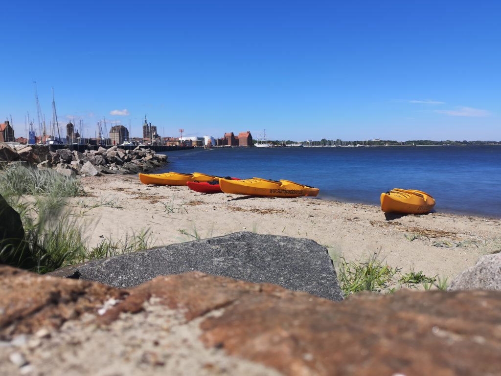 Mit dem Kajak Stralsund entdecken.