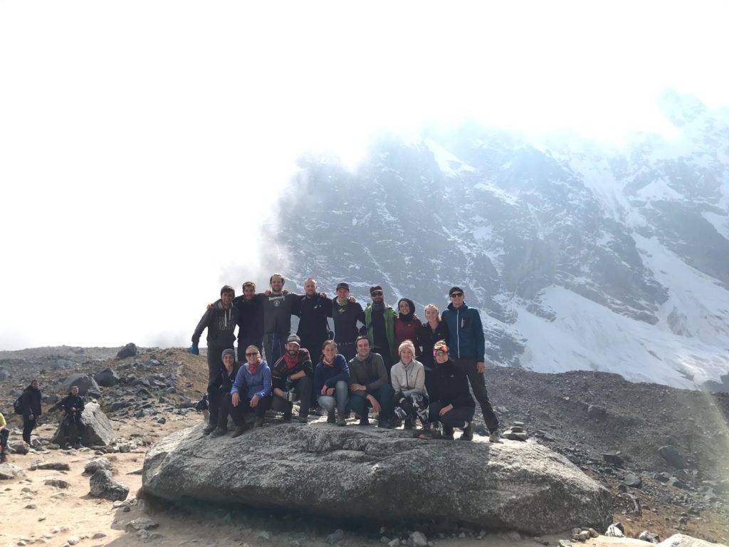 Gruppenfoto auf dem Salkantay Trek