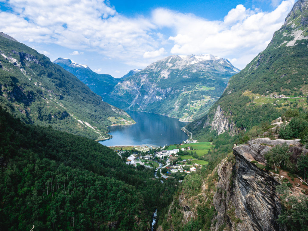 Geirangerfjord Norwegen Der Geirangerfjord von oben