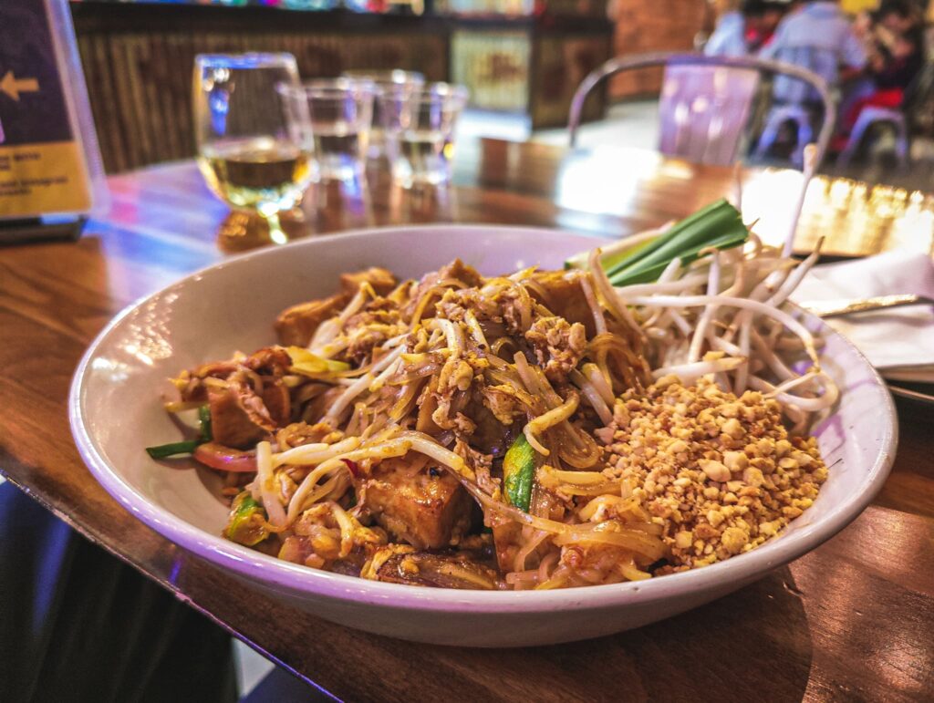 Ein Teller mit leckerem Pad Thai, das einzige Restaurant was wir in Las Vegas besucht haben