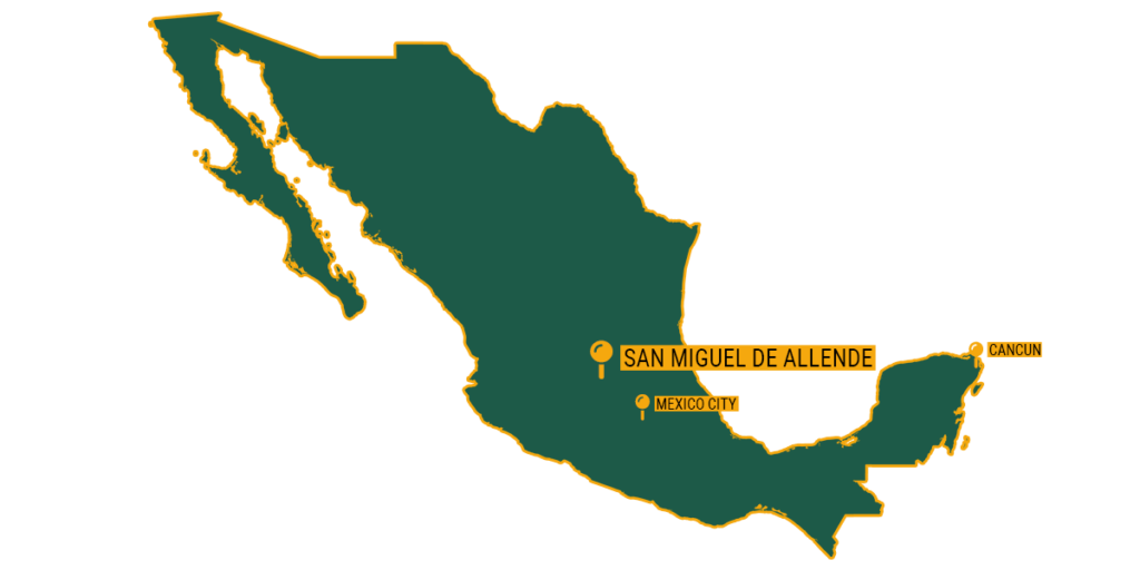 Eine Karte von San Miguel de Allende
