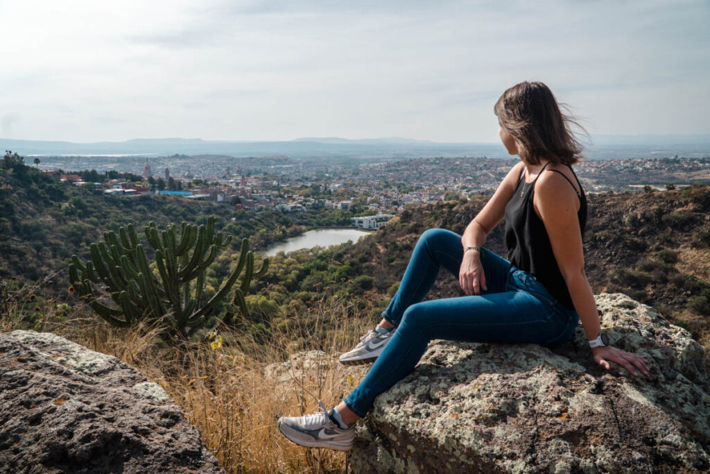 Blick auf San Miguel de Allende vom Botanischen Garten El Charco del Ingenio