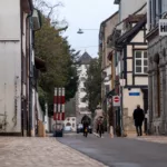 St. Alban Vorstadt mit Blick auf das Tor