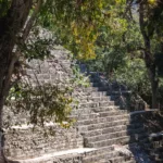 Die Treppen der Ruinen von Copán in Honduars sind noch gut in Schuss