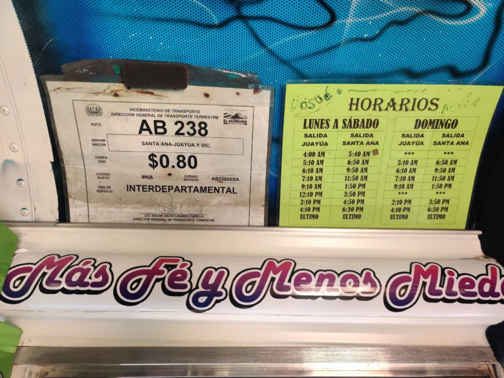 Busfahrpreise in El Salvador