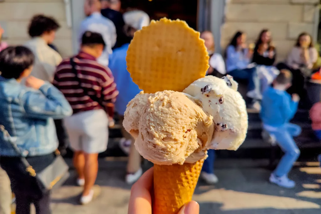 Ein sehr leckeres Eis in der Gelateria Lariana in Como