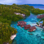 Blick auf das Homestay in der Besir Bay