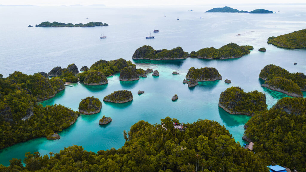 Aussicht auf Raja Ampat von Piaynemo Aussichtspunkt