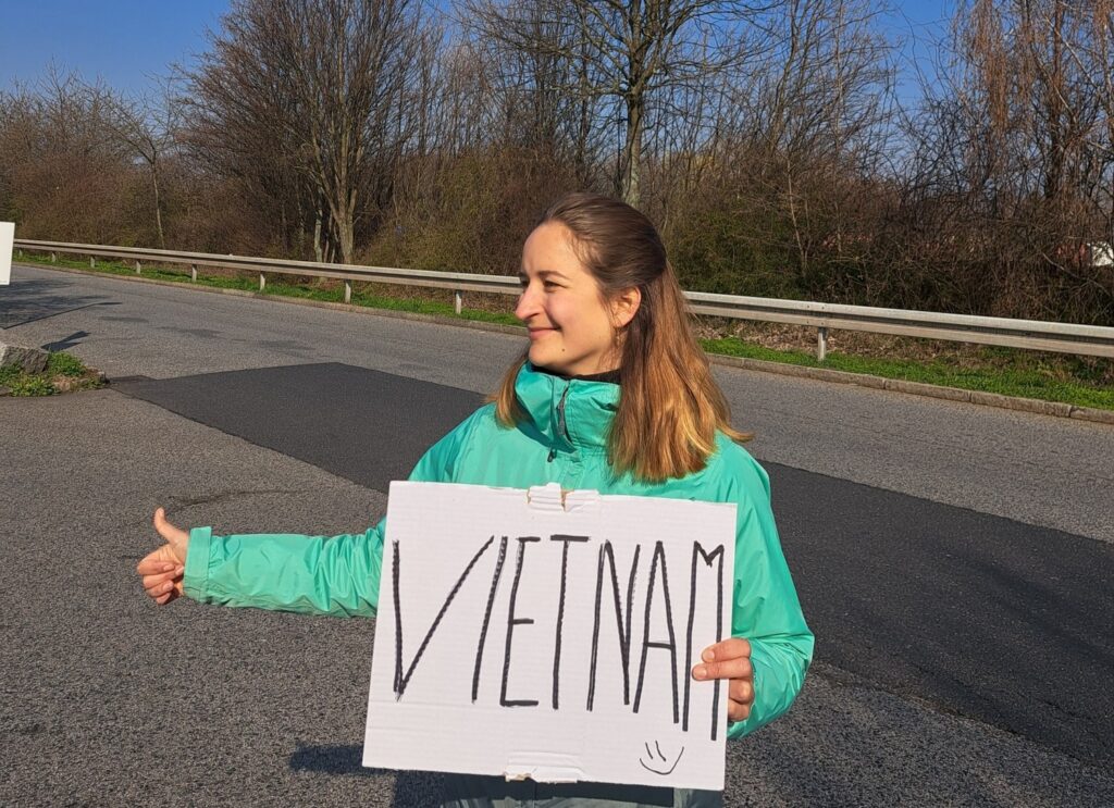 Ohne Flugzeug nach Vietnam, hier per Anhalter