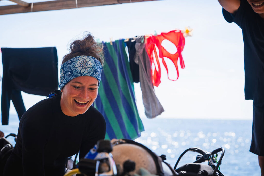 Jess auf dem Liveaboard in Komodo