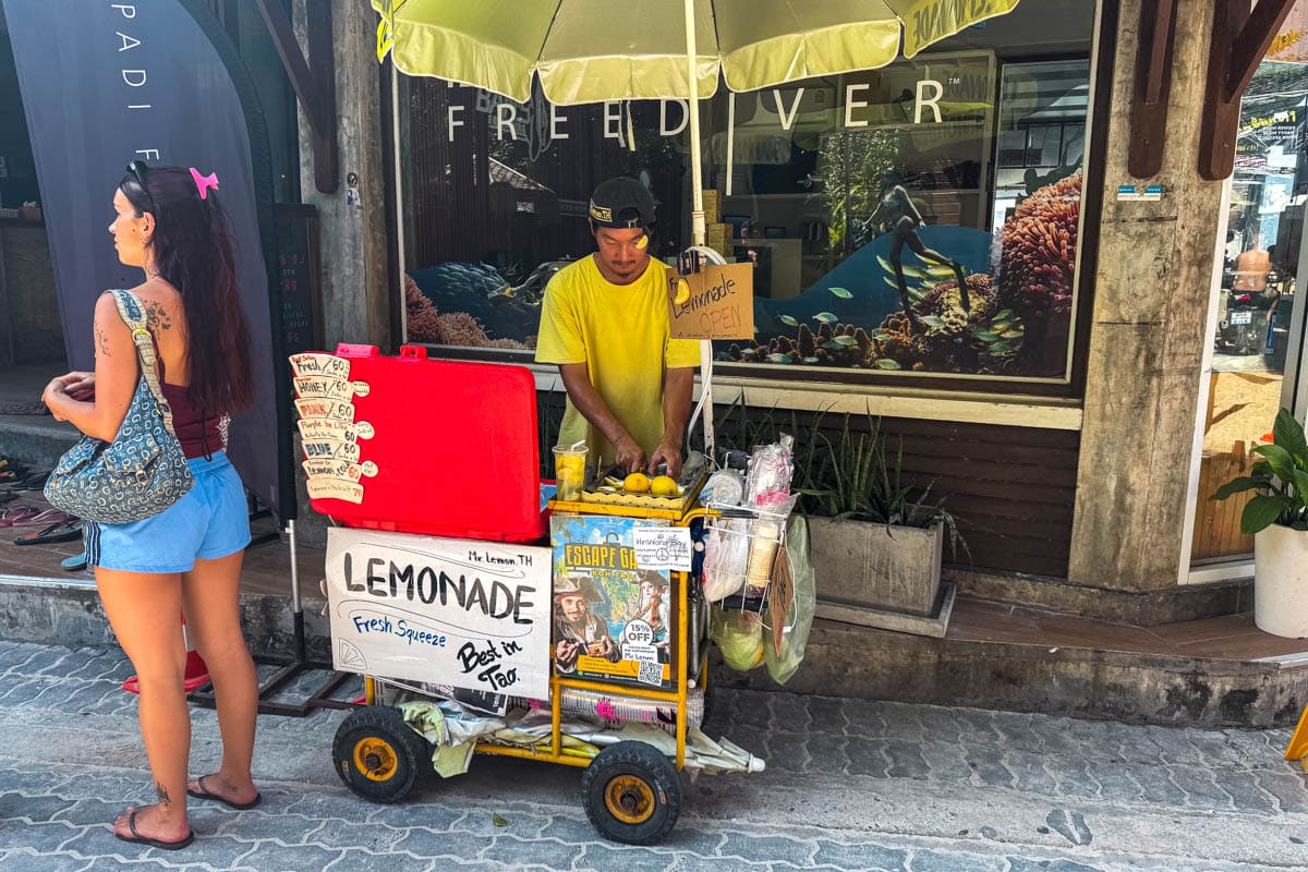 Streetfood Limonade auf Koh Tao