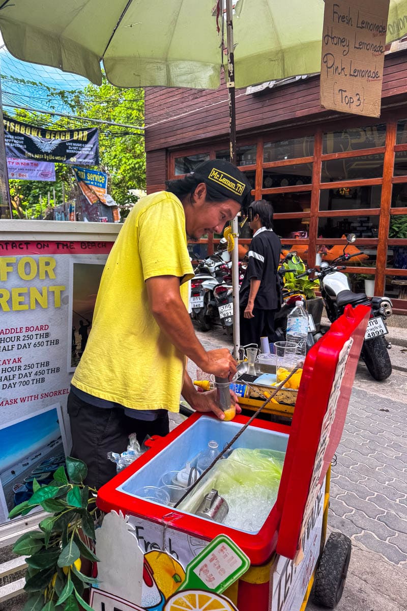 Mister Lemon ist eine Ikone auf Koh Tao