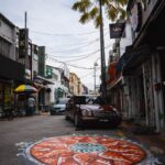 Mandala in George Town auf der Straße