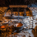 Die Küche im Ecomuseum, so hat man in den katalanischen Pyrenäen gewohnt