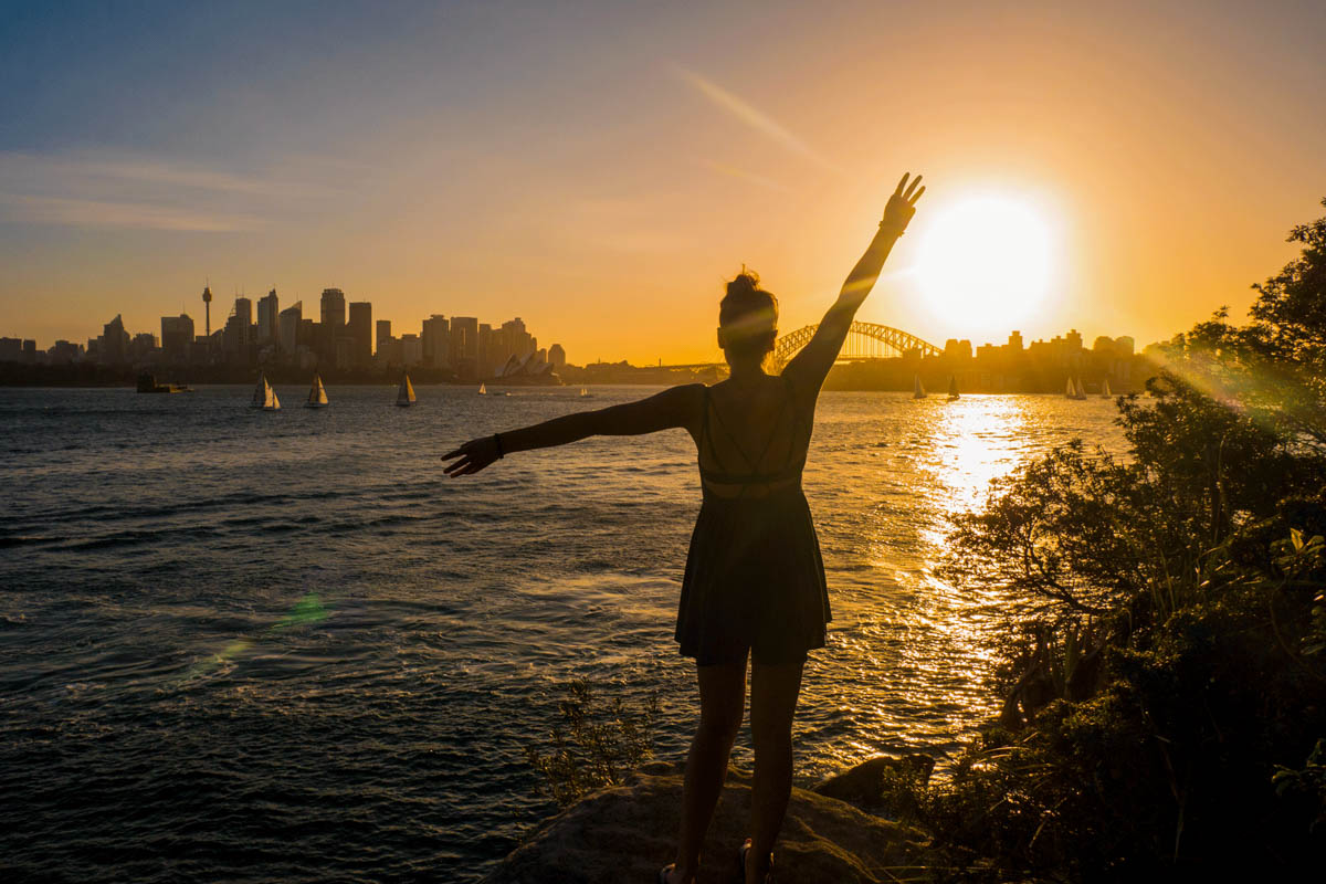 Sonnenuntergang über der Harbour Bridge