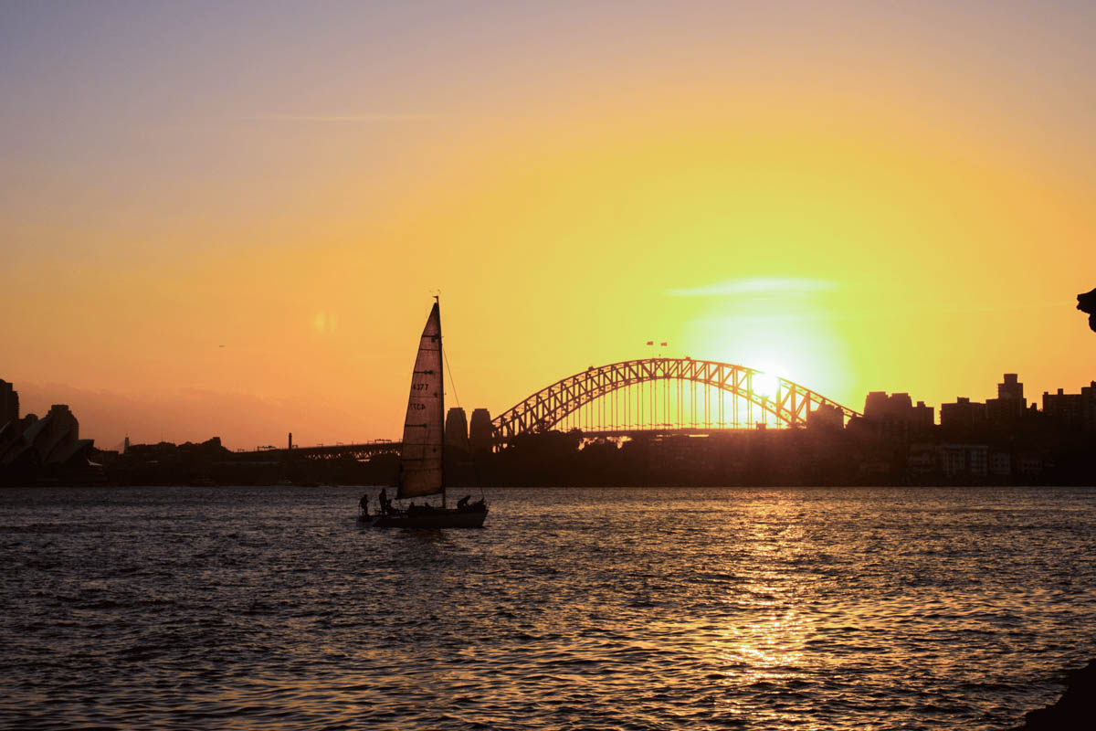 Die beste Aussicht auf Sydney zum Sonnenuntergang