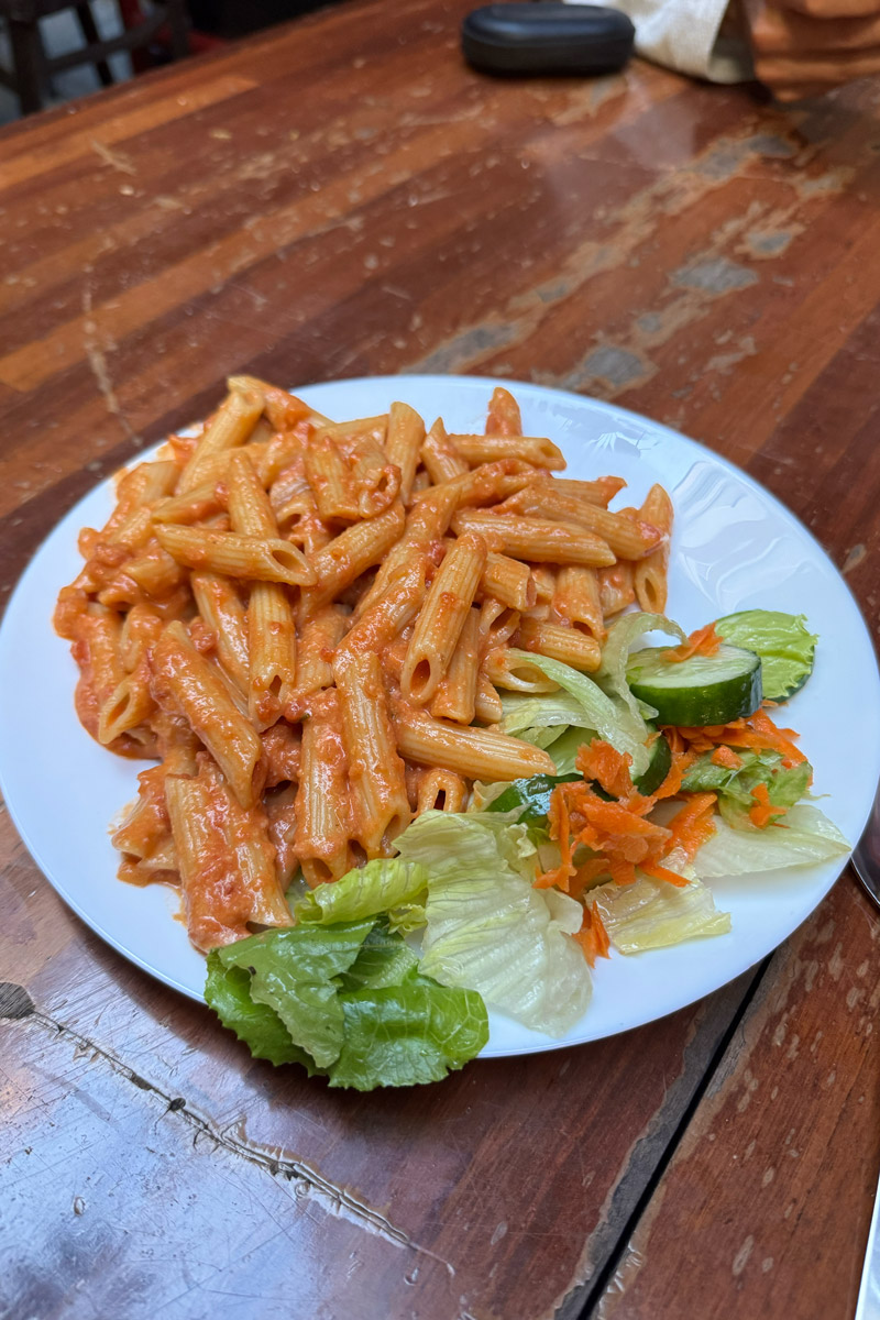 Abendessen im Hostel