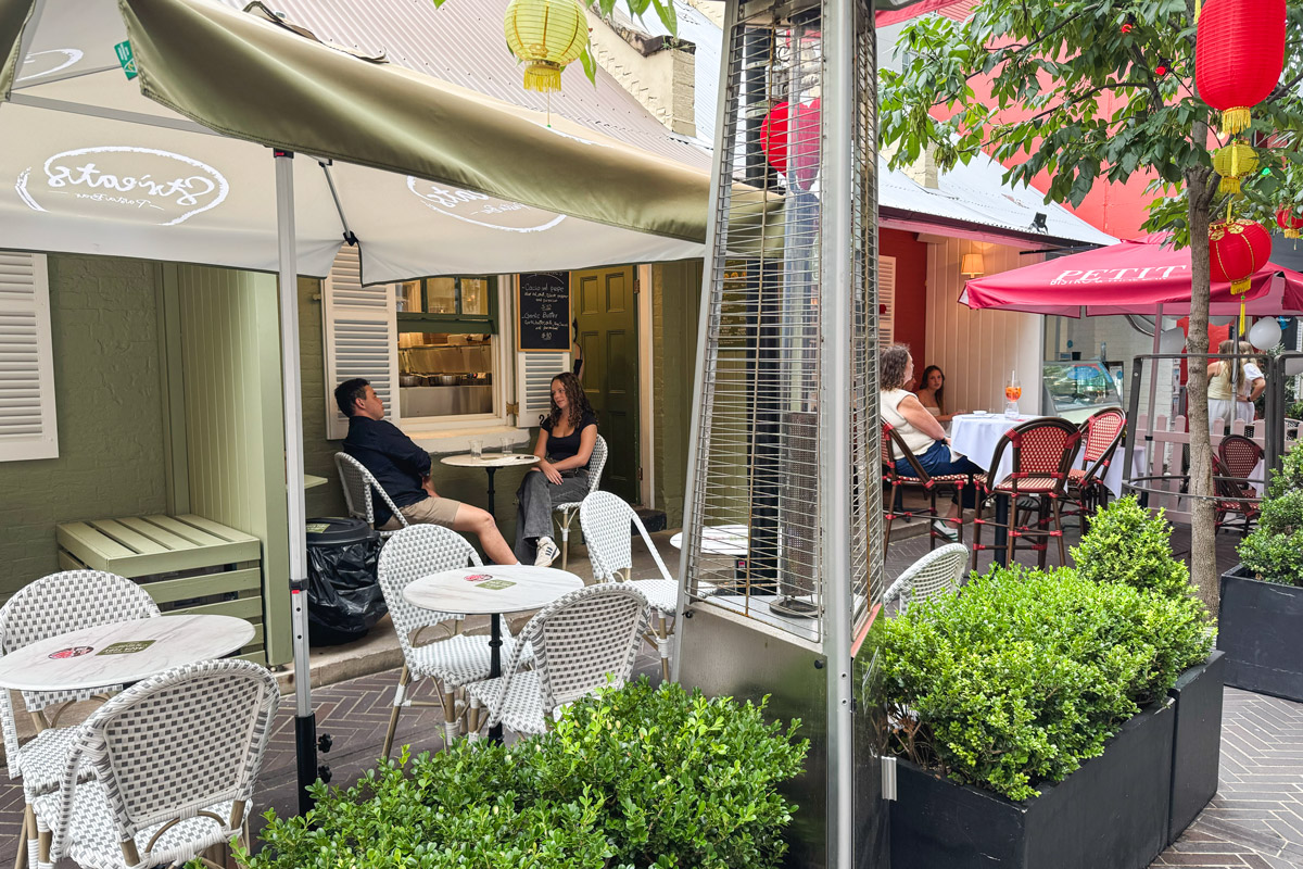 Streats Pasta Bar in Sydney von aussen