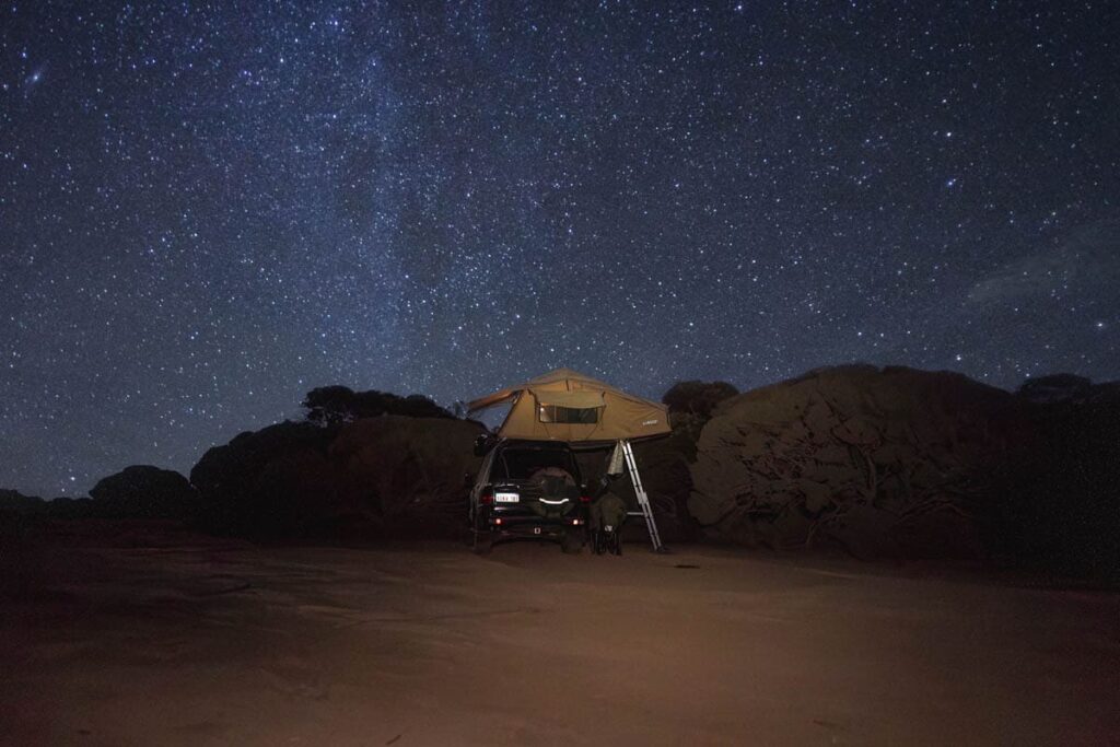 Milchstraße in der Nullarbor Plain Ebene