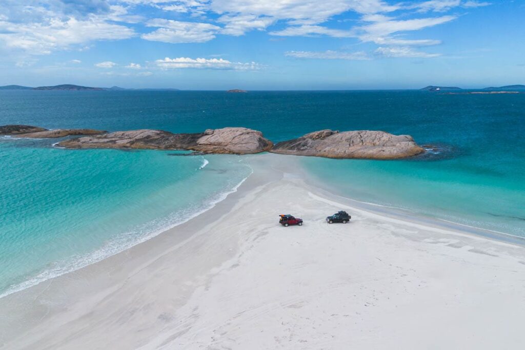 Wylie Head Beach in Esperance per Drohne aufgenommen