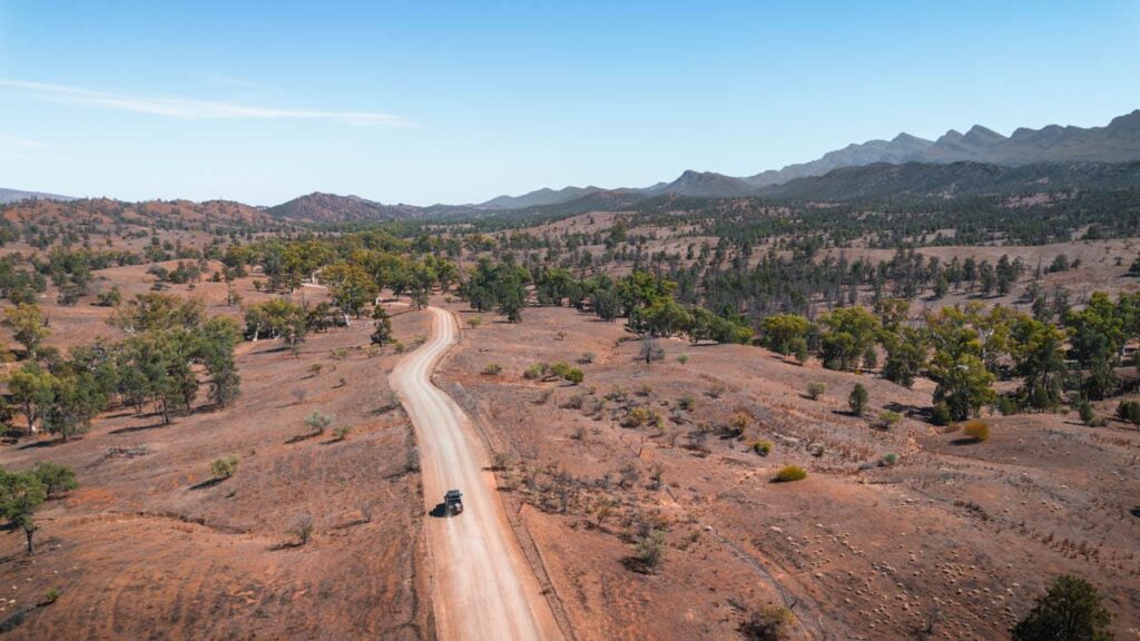 Moralana Gorge Road Dronenaufnahme