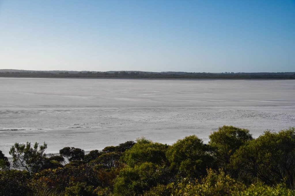 Pink Lake in Esperance, der nicht pink ist.